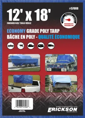 12'x18' All Purpose Tarp, Blue