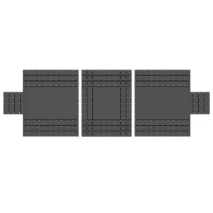 14 oz. 3 Pc. Lumber Tarp - Ends: 24' x 20' (8' Drop); Mid: 24' x 18' - Black