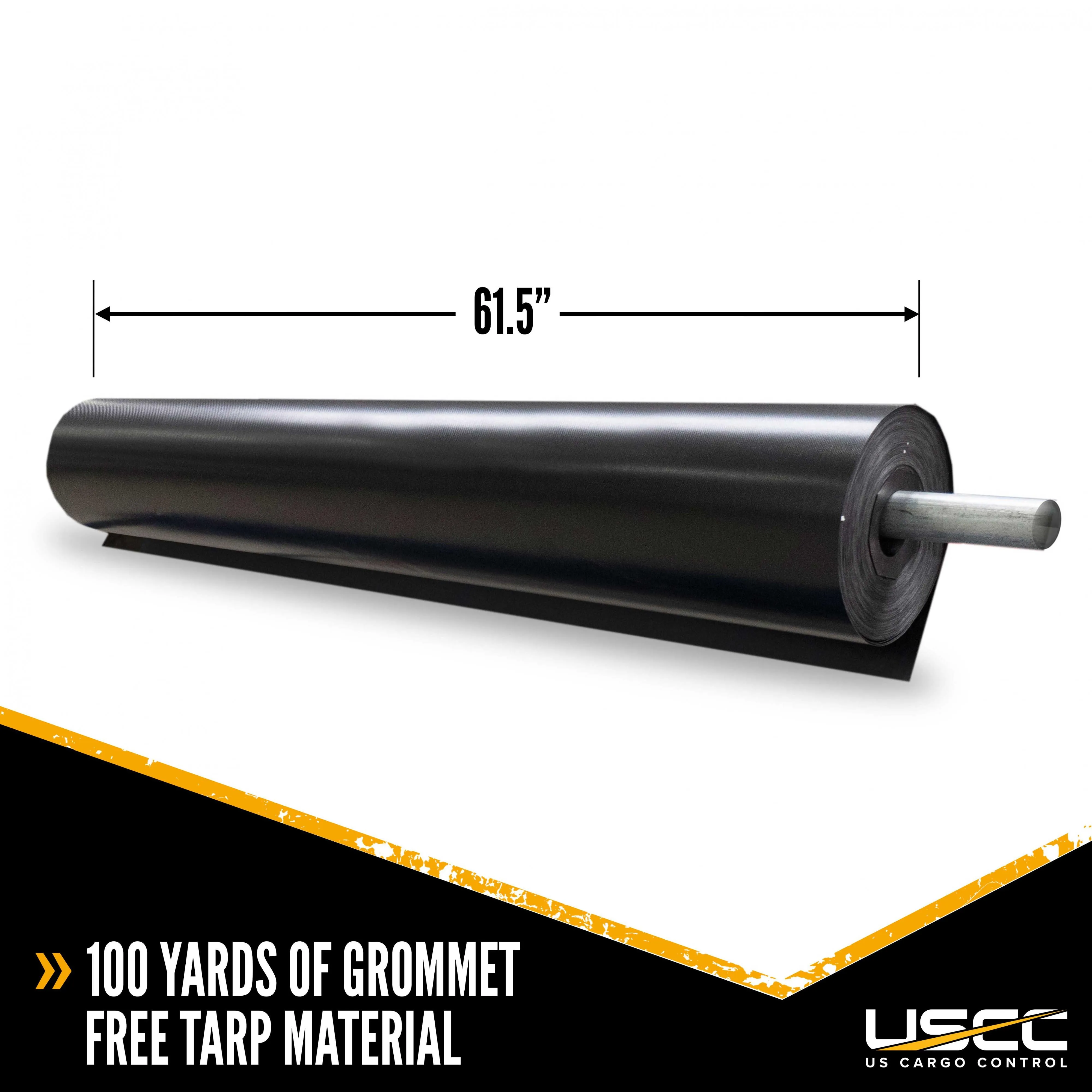 18 oz PVC Coated Polyester Tarp Roll - Black