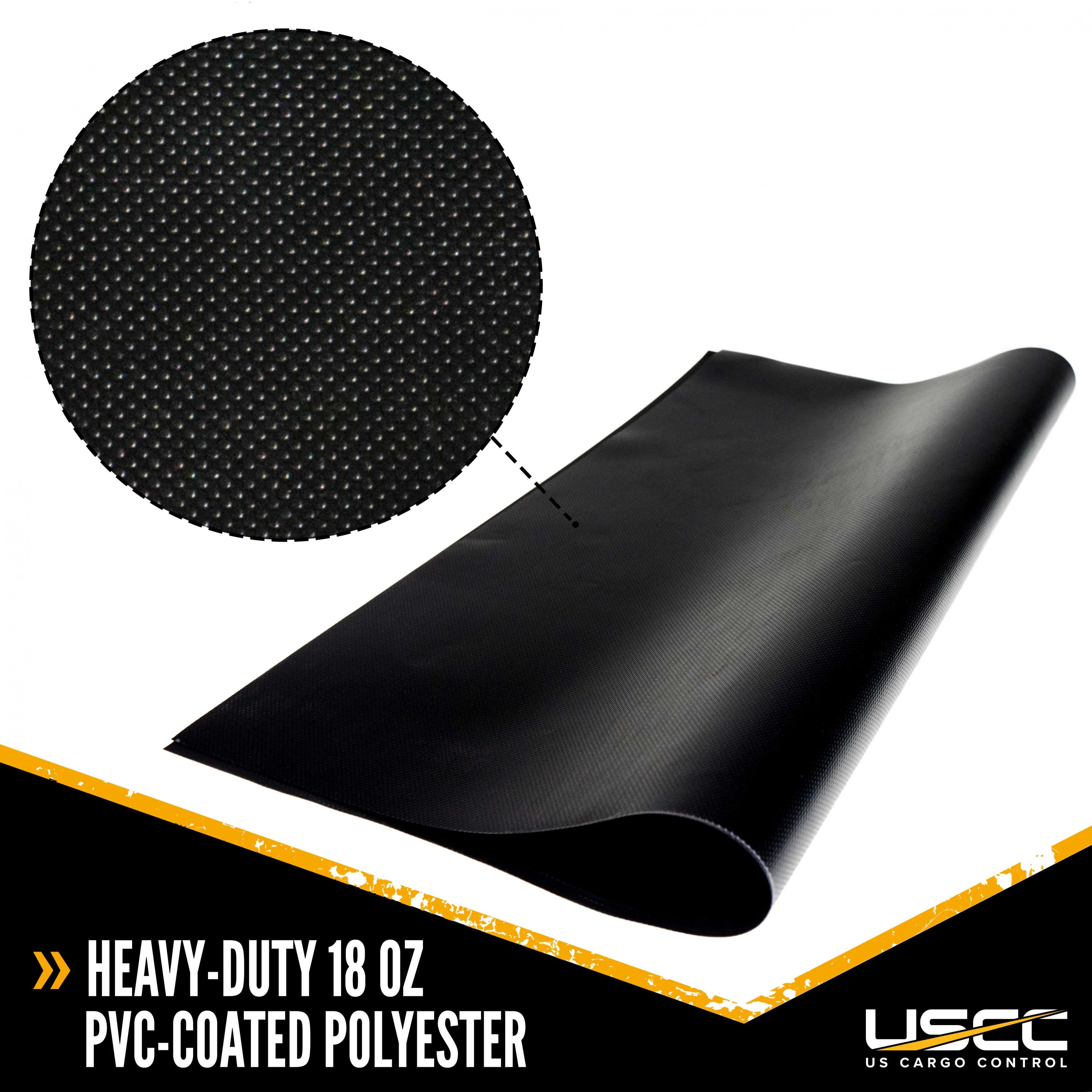 18 oz PVC Coated Polyester Tarp Roll - Black