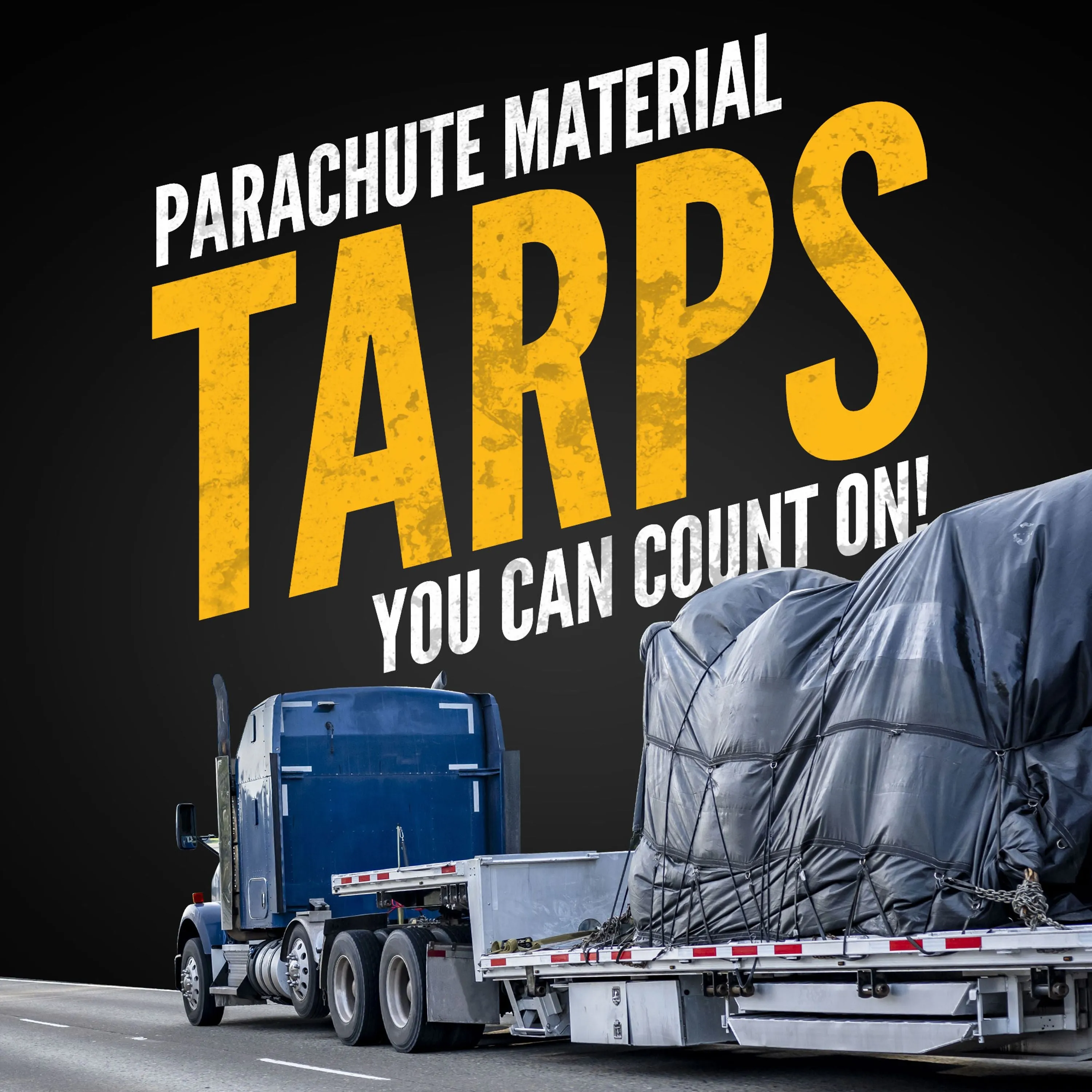 20' x 27' (6' Drop & Flap) Ultra Lightweight Parachute Lumber Tarp | 18 oz/6oz Combo Tarp