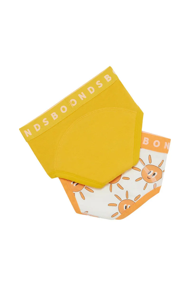 Bonds Whoopsies Toilet Training Undies 2 Pack - Sunny Smile / Midsummer Gold