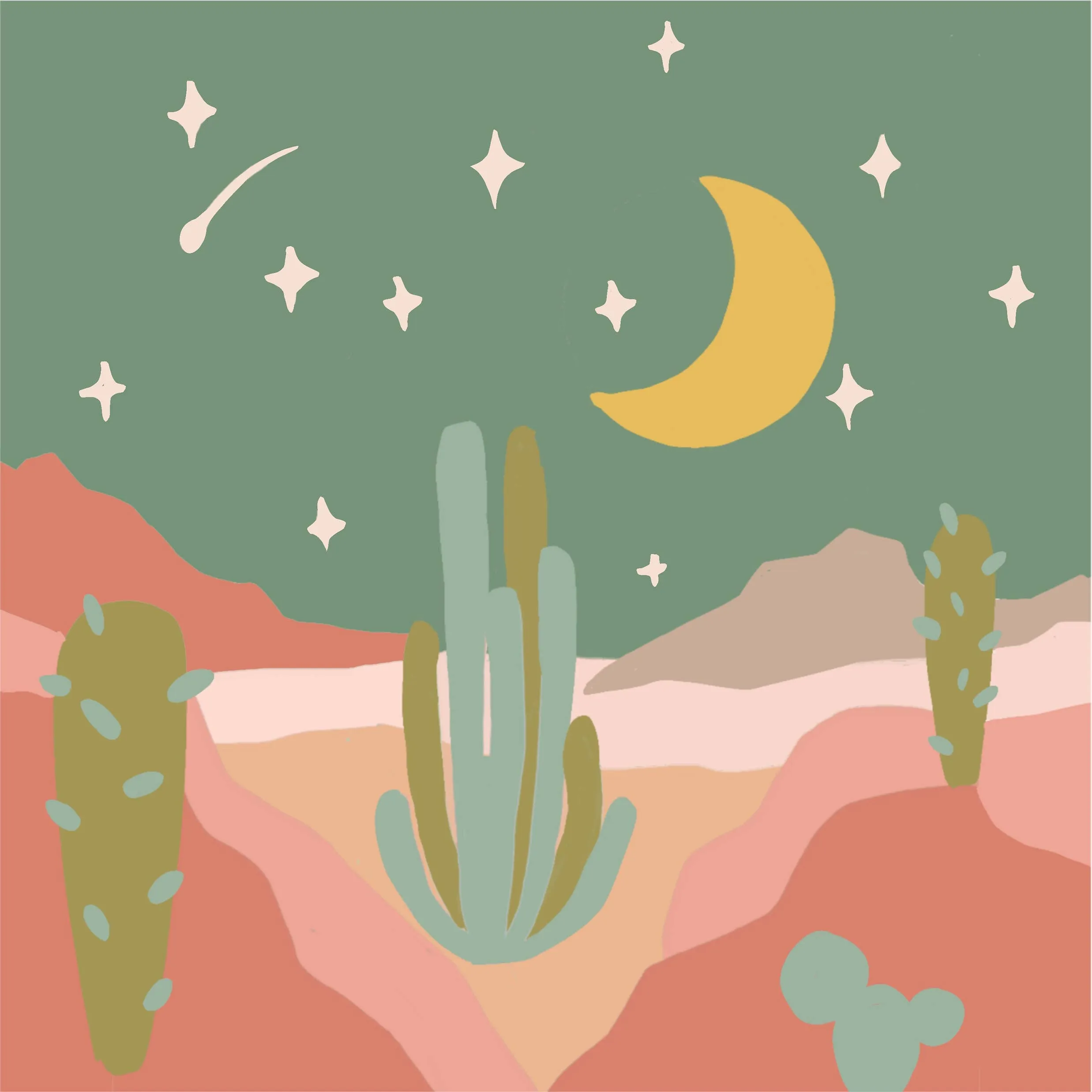 Breathe People - Zen Desert Meditative Art Paint by Number Kit   Easel