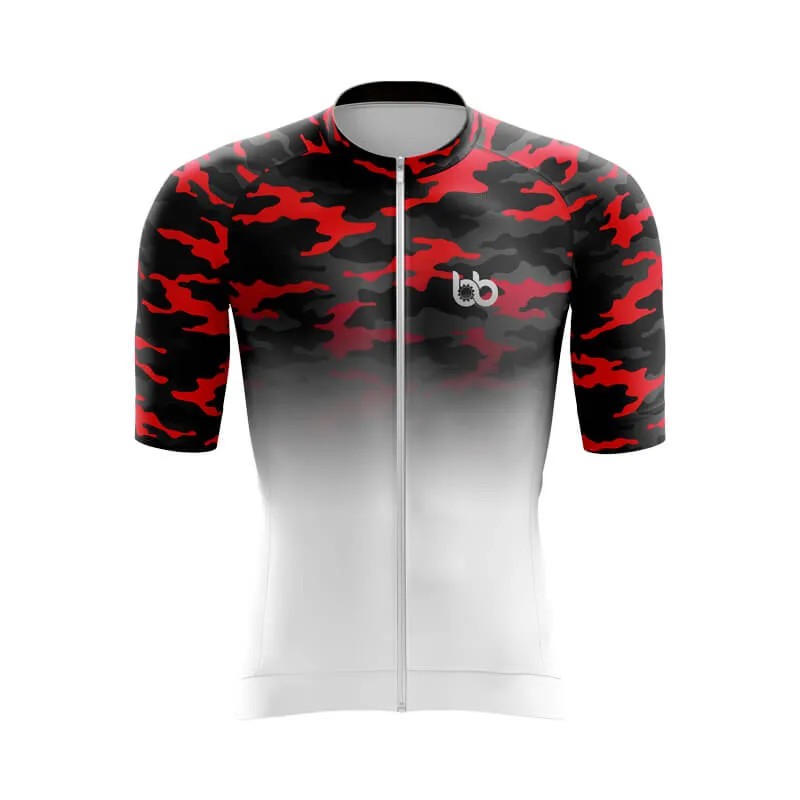 Camouflage Neck Aero Jerseys (V3) (Red-White)