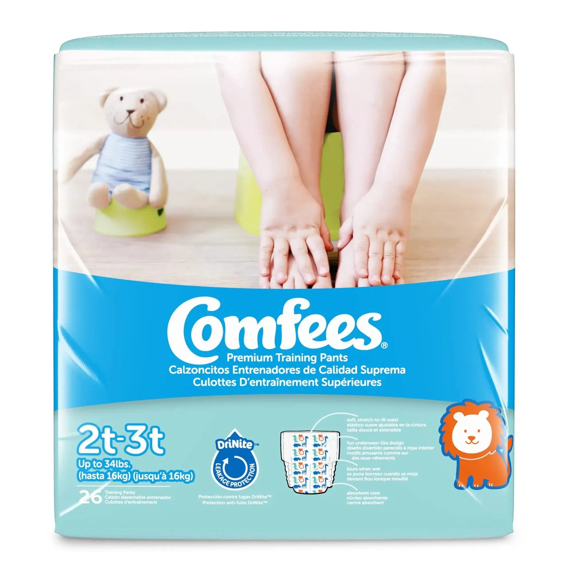 Comfees Training Pants, 12-Hour Protection, Male Toddler