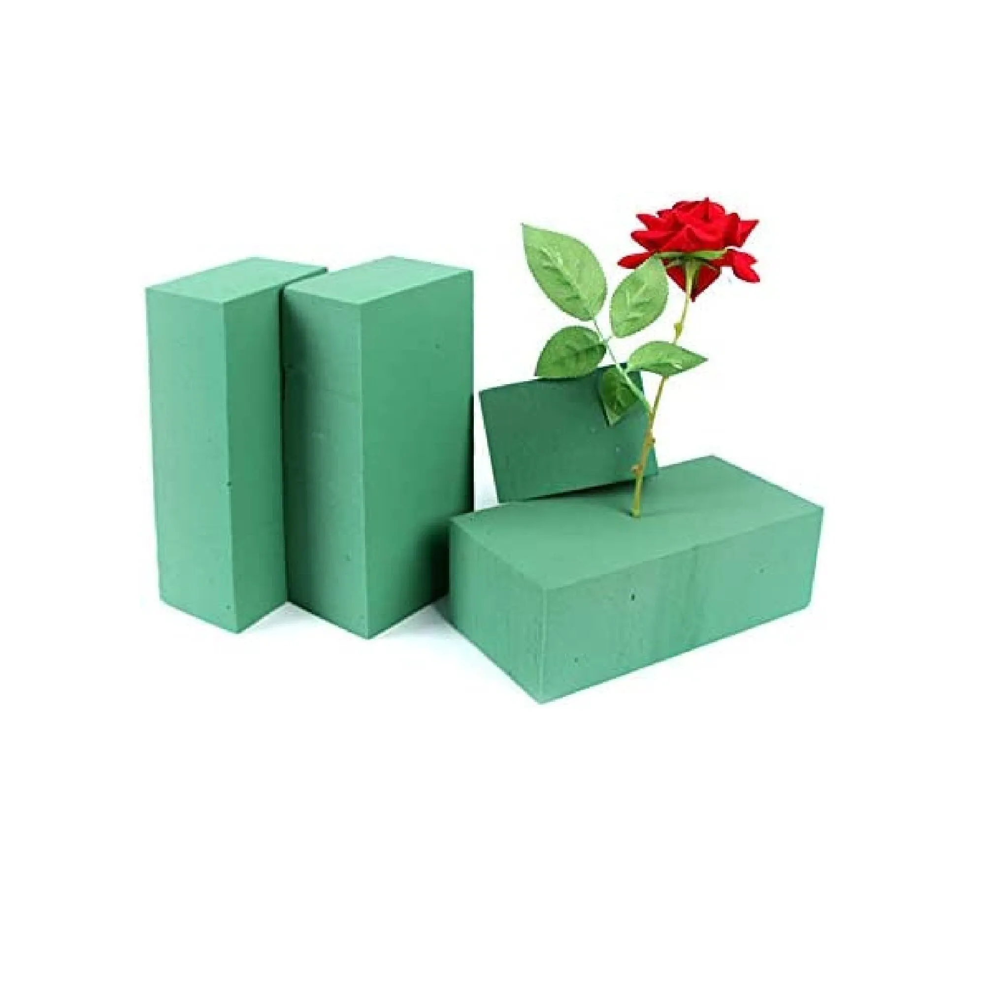 Crafare 6pc Wet Floral Foam Bricks Green Florist Styrofoam Blocks