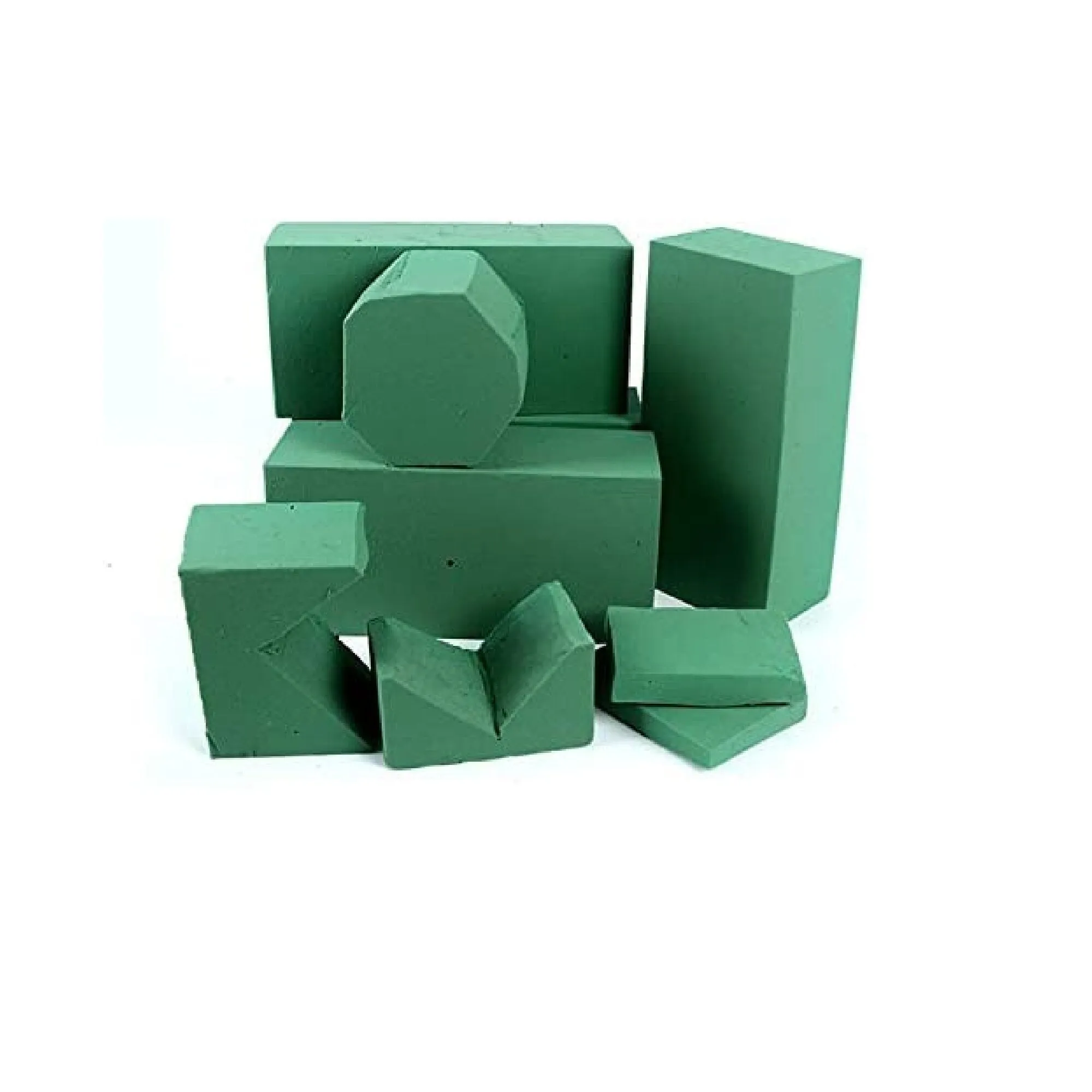Crafare 6pc Wet Floral Foam Bricks Green Florist Styrofoam Blocks