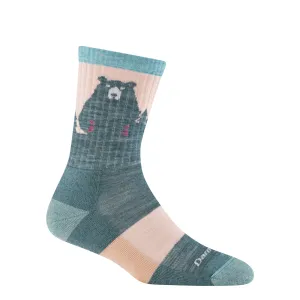 Darn Tough Women's Bear Town Micro Crew Lightweight Hiking Sock in Quartz