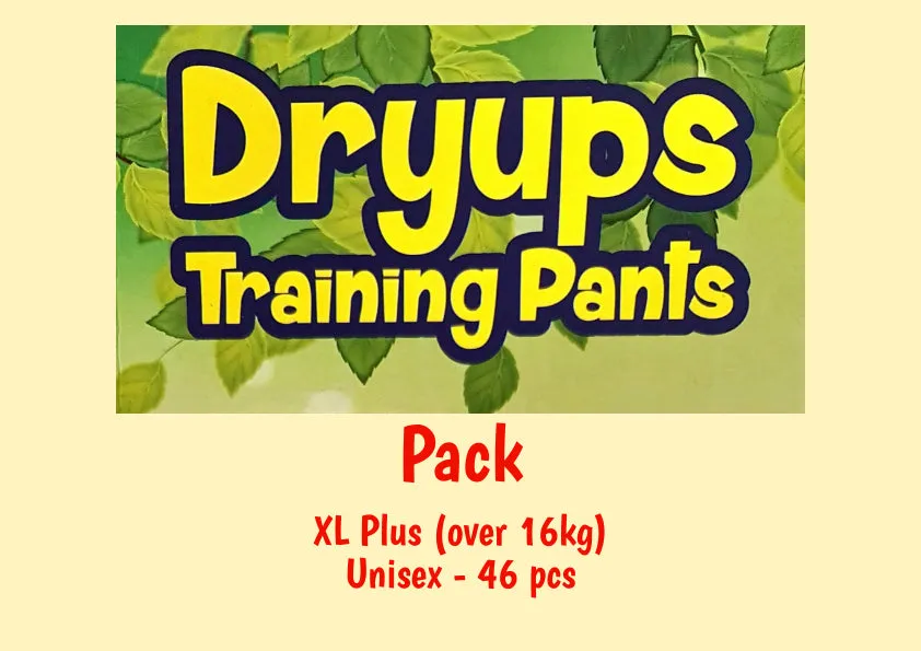 Dryups Training Pants Unisex Size XL Plus (over 16kg) - Velcro sides