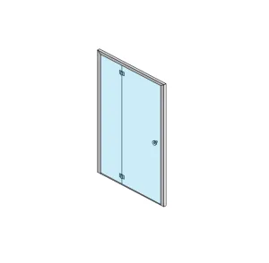 Effe HP10020006 Fit door 120 r.h. - cm120x210h black anodised aluminium transparent glass