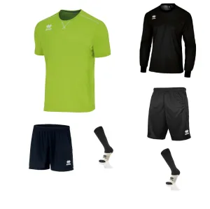 ERREA EVERTON SS KIT BUNDLE GREEN FLUO