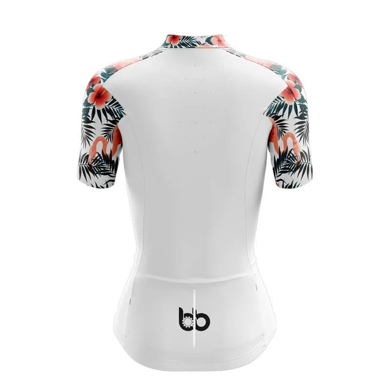 Flamingo Floral Sleeve (White) jerseys