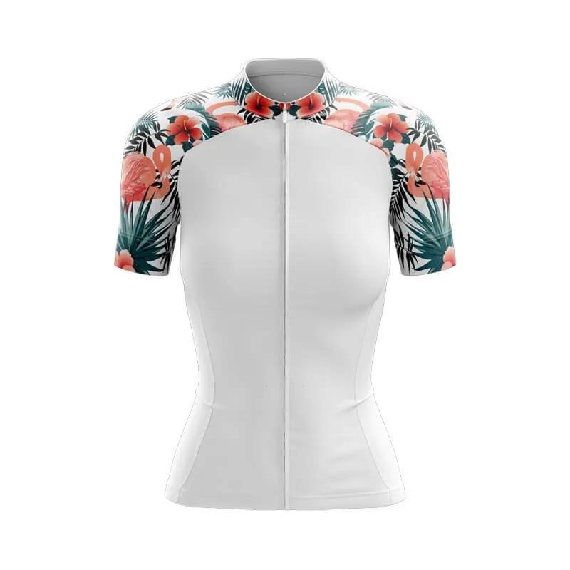 Flamingo Floral Sleeve (White) jerseys