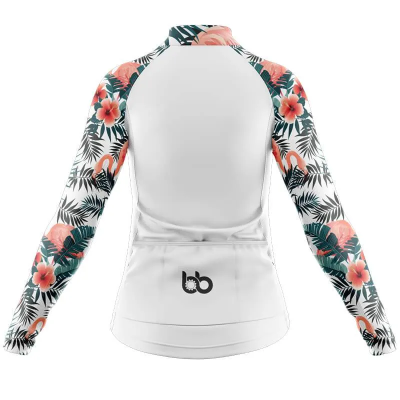 Flamingo Floral Sleeve (White) jerseys
