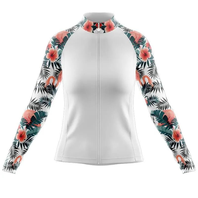 Flamingo Floral Sleeve (White) jerseys