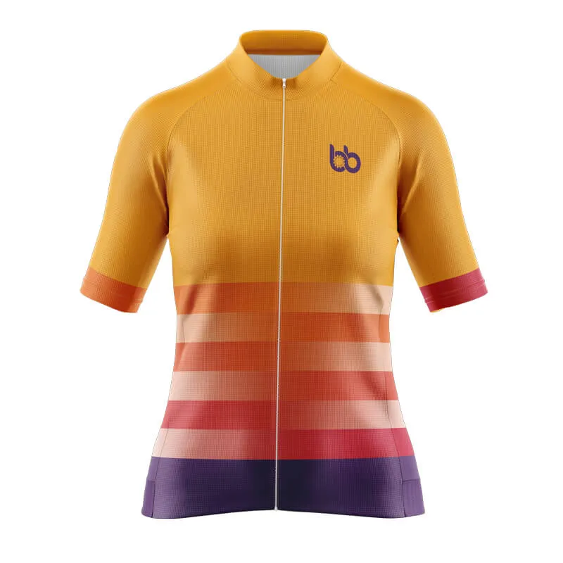 Gradient Frequency Aero jerseys (Orange-Red-Violet)