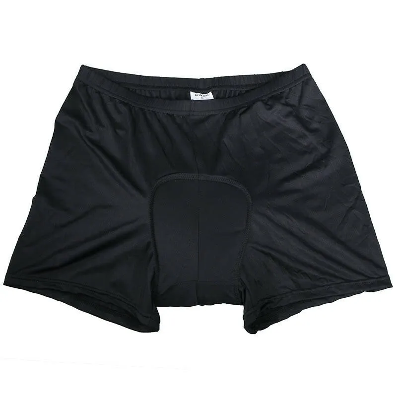 Lixada High-waisted Men Cycling Underwear Gel 3D Padded Bike Bicycle Pants Black