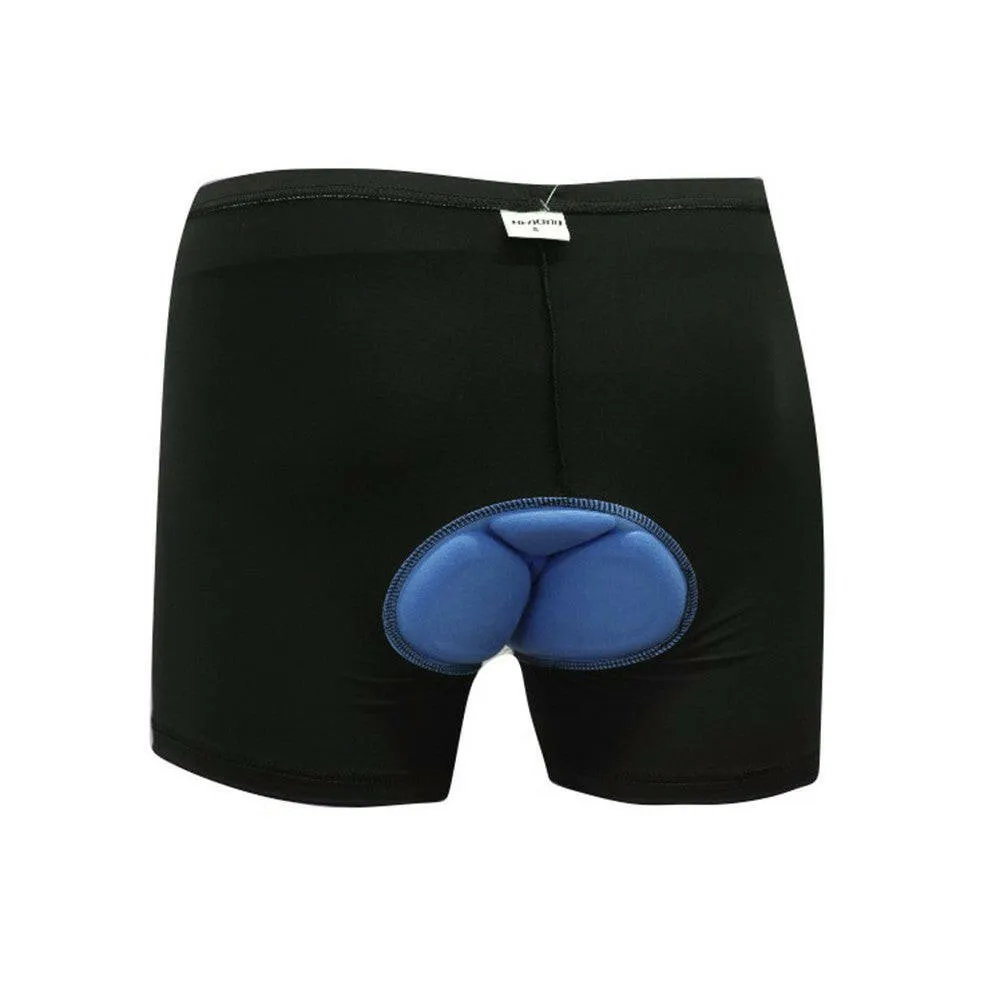Lixada High-waisted Men Cycling Underwear Gel 3D Padded Bike Bicycle Pants Black