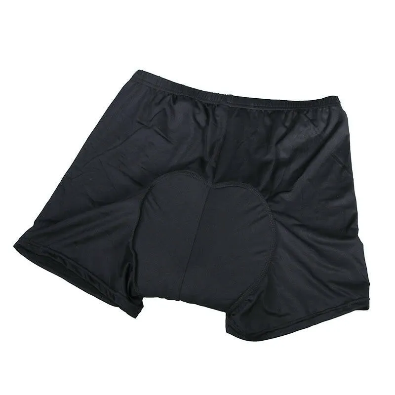 Lixada High-waisted Men Cycling Underwear Gel 3D Padded Bike Bicycle Pants Black