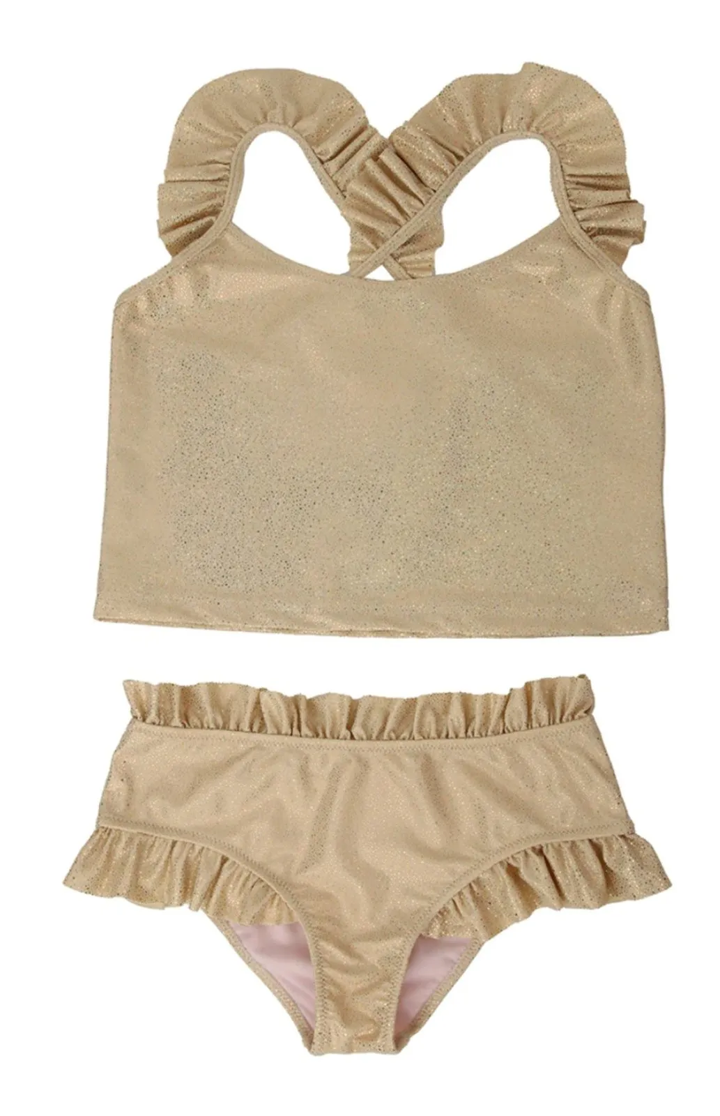 Piccoli Principi Girls Arianna Glitter Glitter 2 Piece Swimsuit