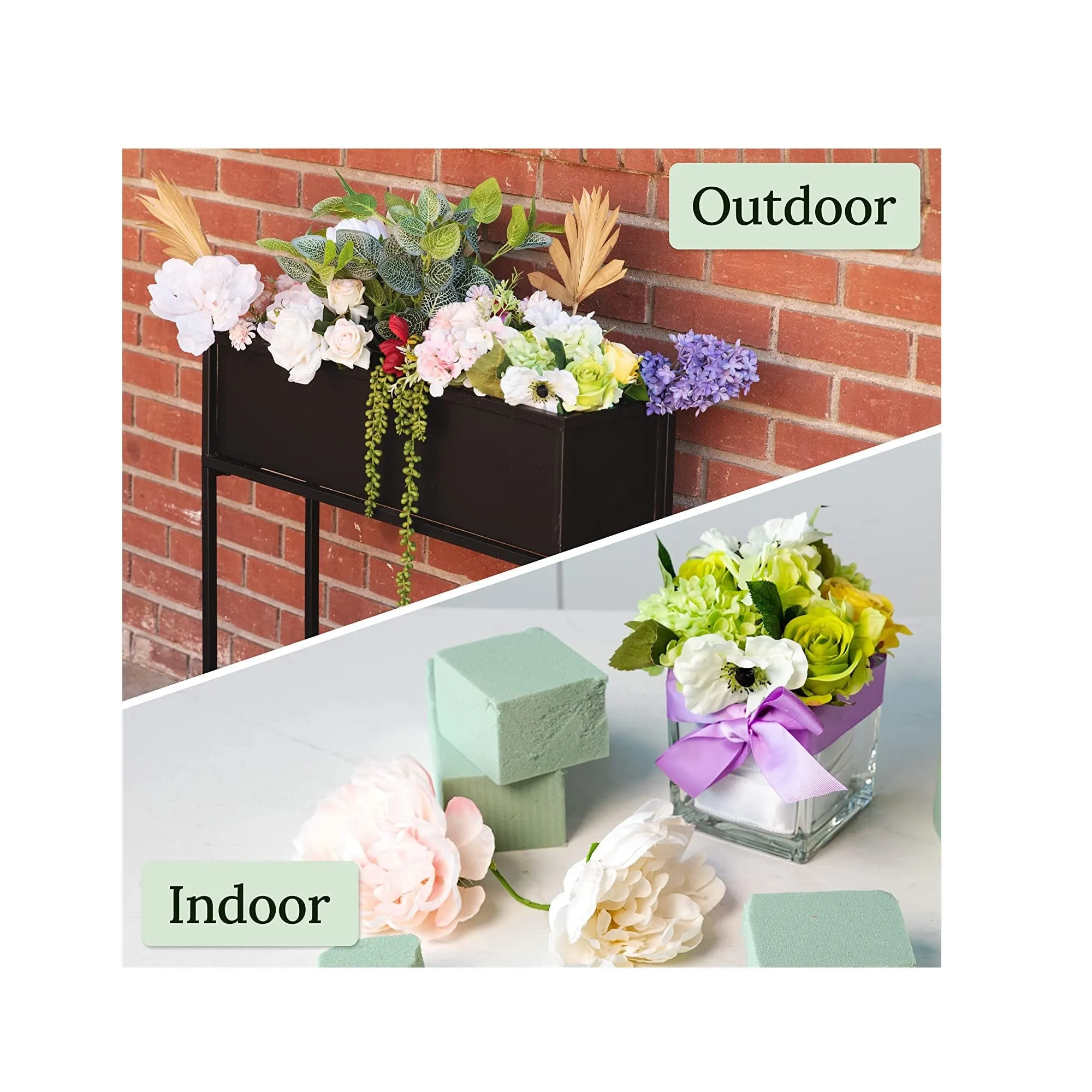 Premium Dry Floral Foam Blocks for Flower Arrangements 6pk | Styrofoam Block for Artificial Flowers & Plant Decoration