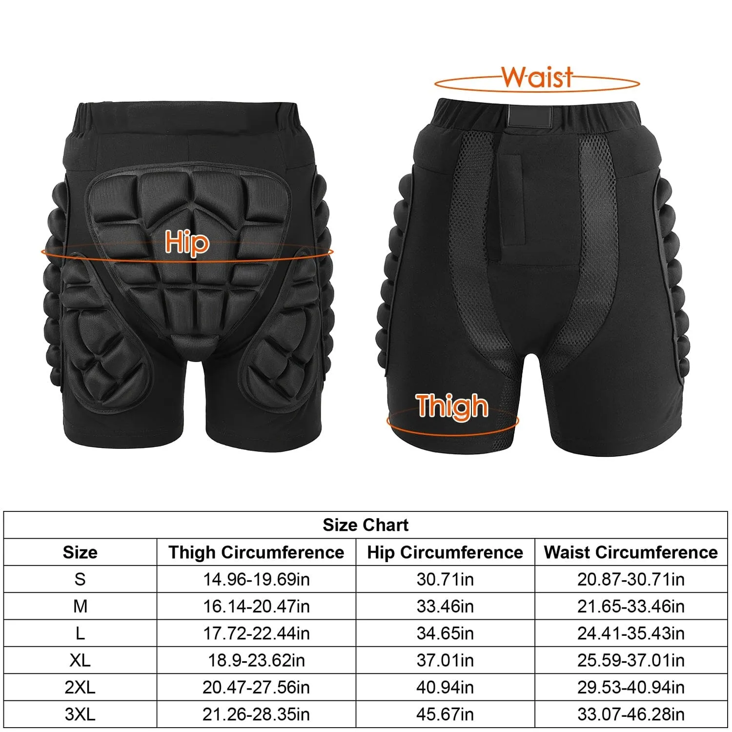 Protective Shorts for Skiing Snowboarding Skating Skateboarding