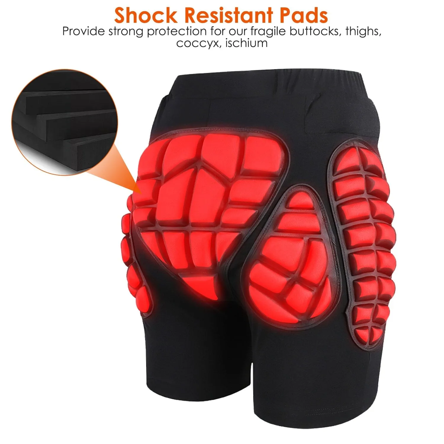 Protective Shorts for Skiing Snowboarding Skating Skateboarding