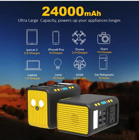 ROCKSOLAR Weekender 80W 88Wh Portable Solar Generator Kit