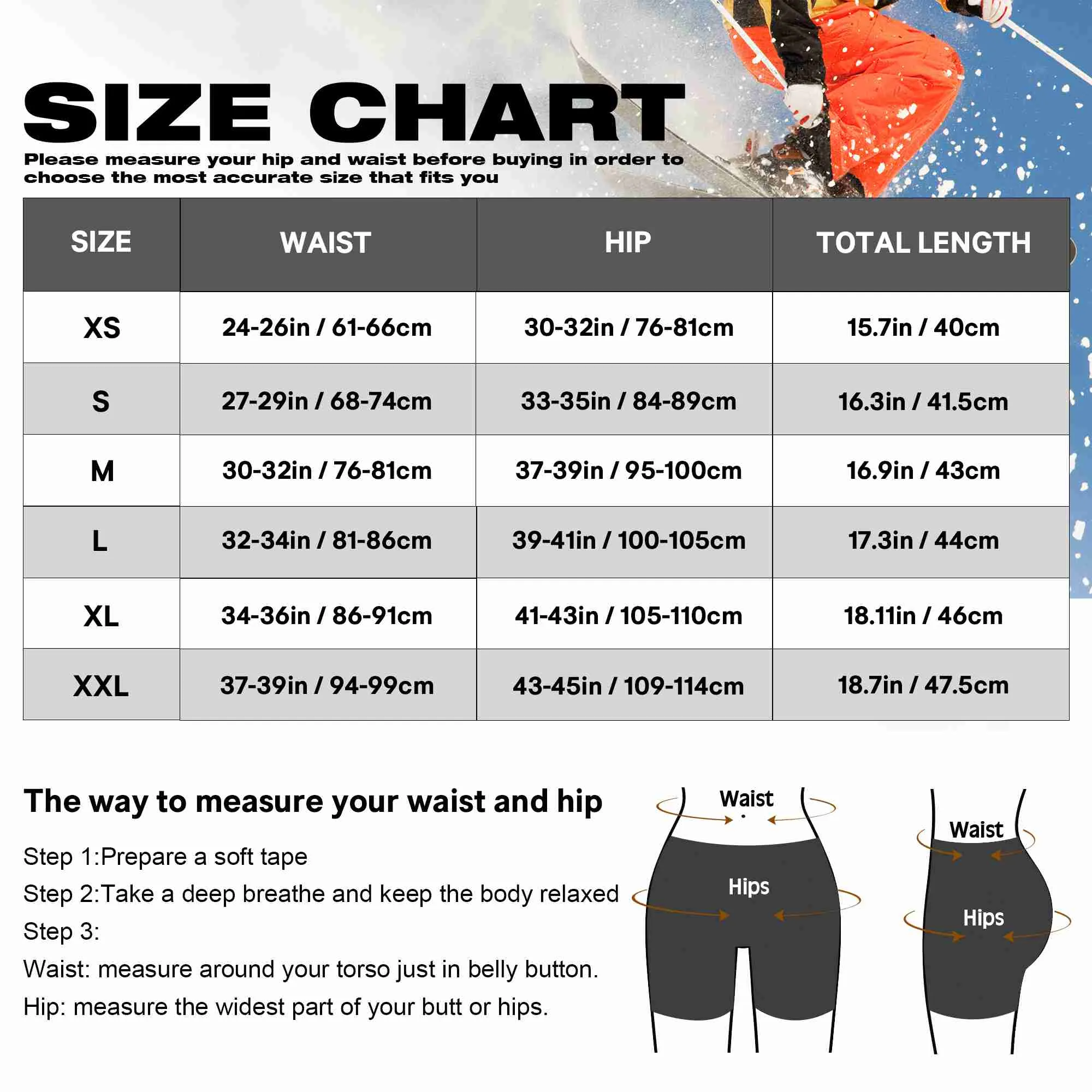 Soared 3D Protection Hip Butt XPE Padded Shorts for ski, ice Skating, Snowboarding, Skateboard for Men Women