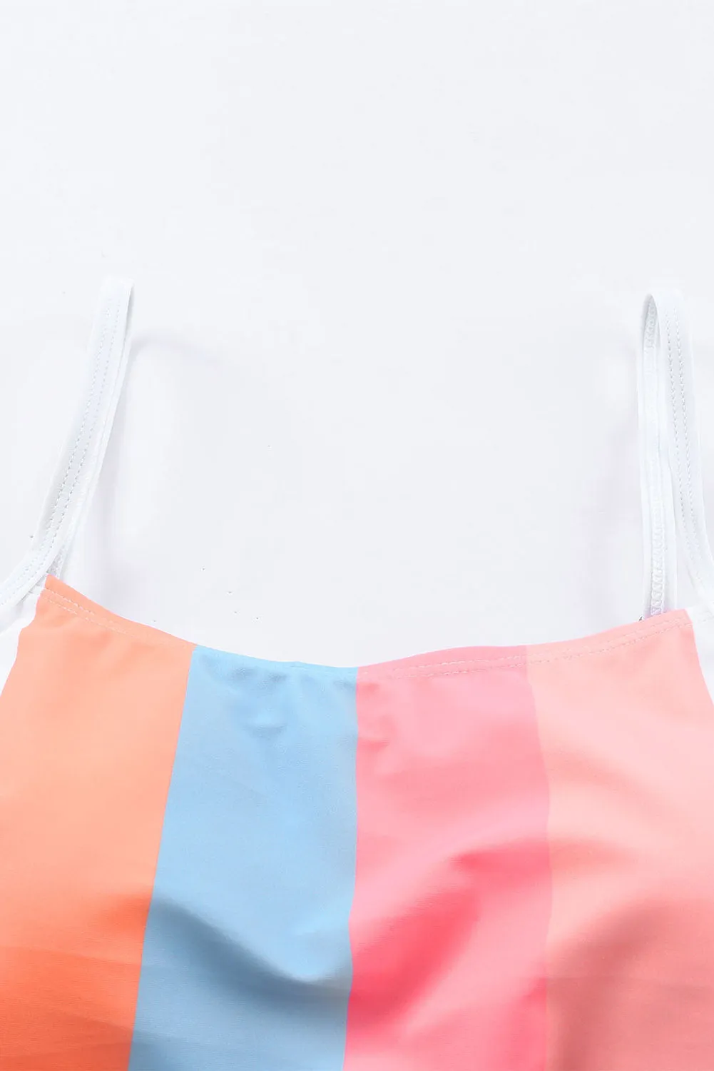 Striped High Waist Bikini Swimsuit