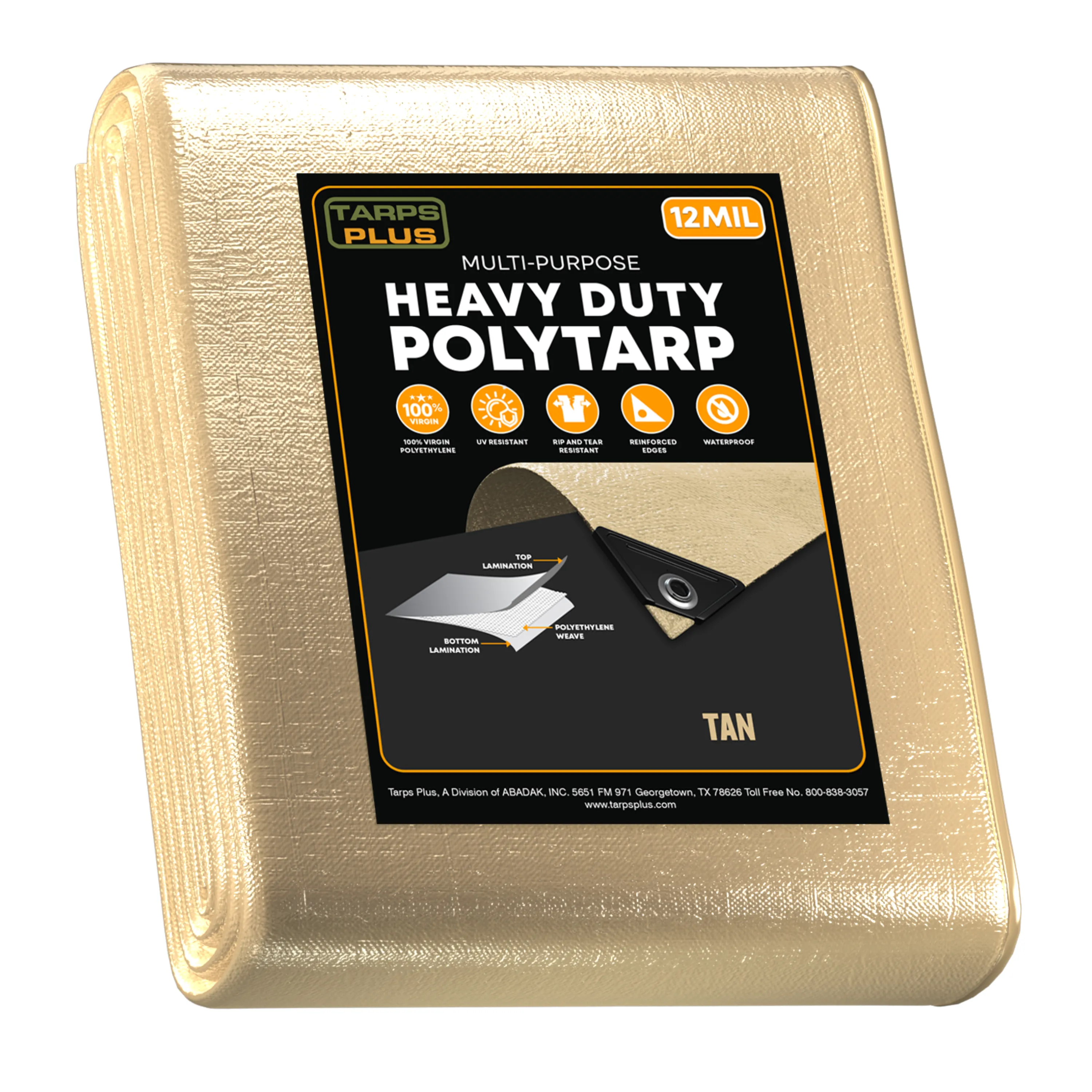 Tan Poly Tarp 30' x 40'