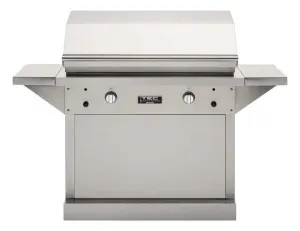 TEC Grills: 44" Patio On Stainless Pedestal With Side Shelves (64")