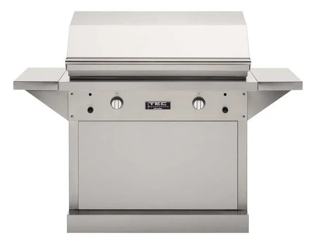 TEC Grills: 44" Patio On Stainless Pedestal With Side Shelves (64")