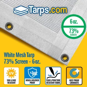 White Mesh Tarps
